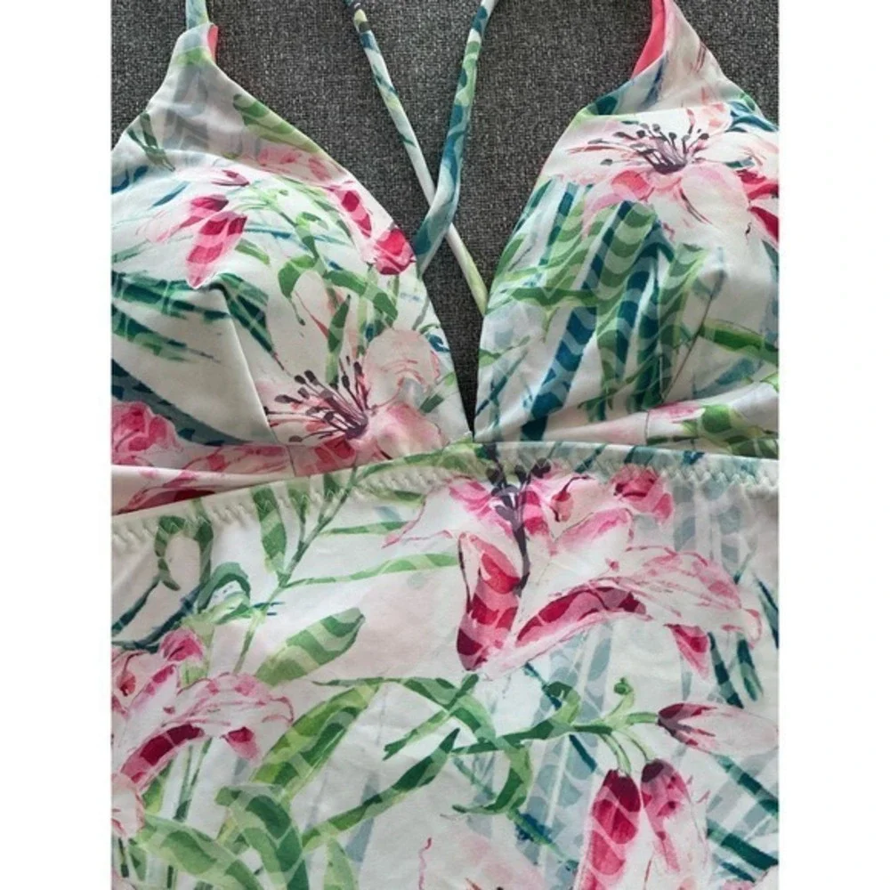 Becca‎ Lush Lagoon Tankini Top amd American Fit Bottoms Size Small